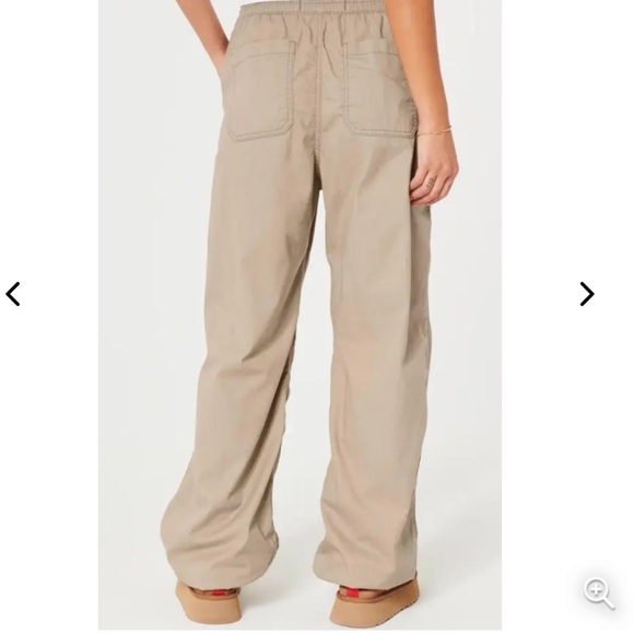 Hollister Adjustable Rise Parachute Baggy Pants Army Green Large - Picture 15 of 15